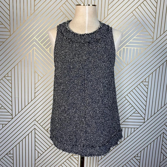 Stitch Fix 41Hawthorn Albury Fringe Trim Tweed Top - Picture 1 of 8